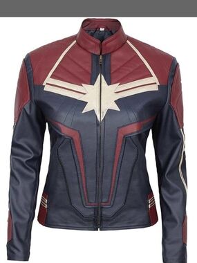 Captain America Faux Leather Jacket Size Large